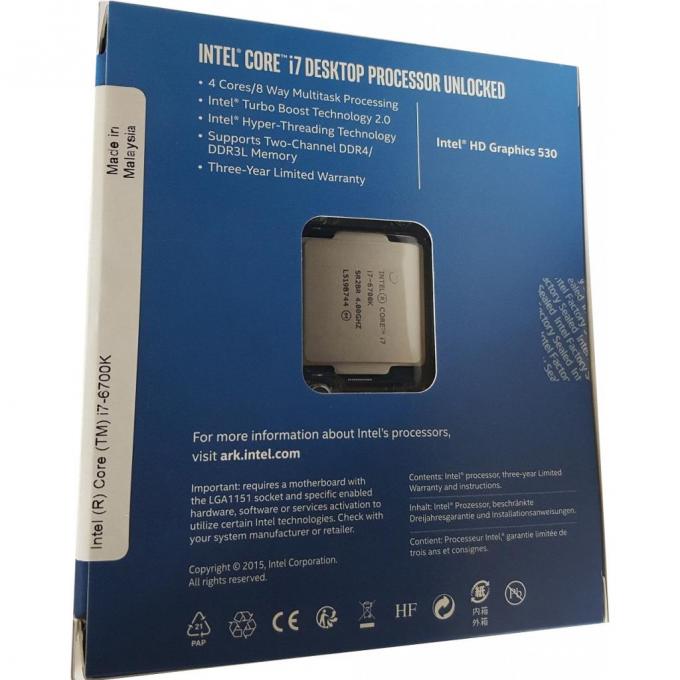 Процессор INTEL Core i7-6700K BX80662I76700K