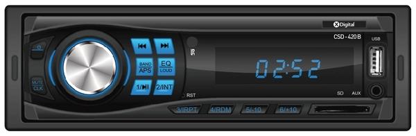 АвтоРесиверCD/MP3 X-DIGITAL CSD-420B ( синяя подсветка)