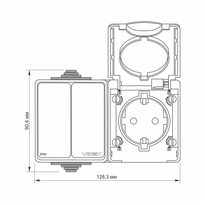 VIDEX BINERA IP65 наружная 1ая с заземлением