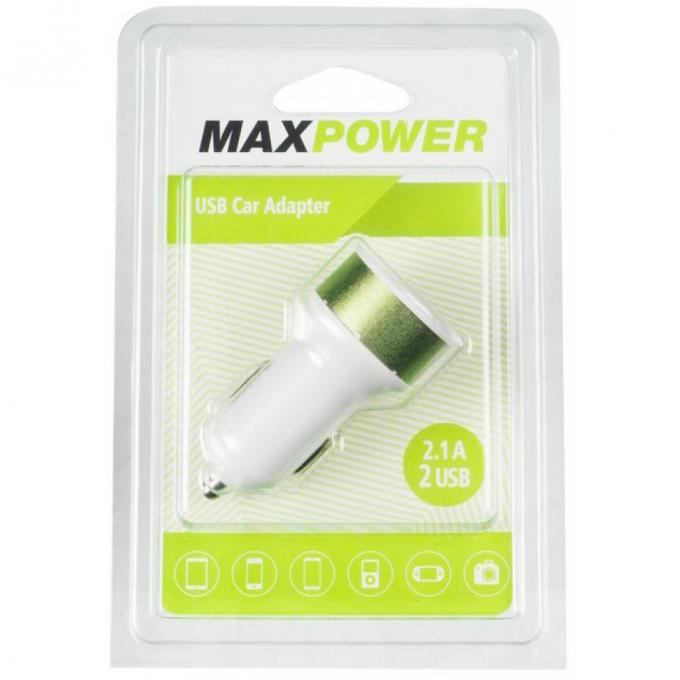 Зарядное устройство MaxPower Mets 2.1A+1A White/Green 56452