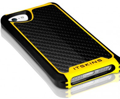 ITSKINS Fusion Carbon Core for iPhone 5/5S Yellow APH5-FUSCA-BKYL