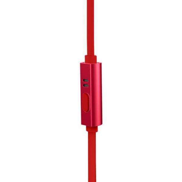 Наушники HF RM-565i Red (metal + mic + button call answering) Remax 37149