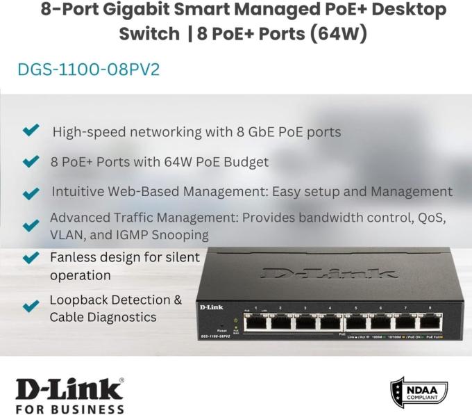 DLINK DGS-1100-08PV2