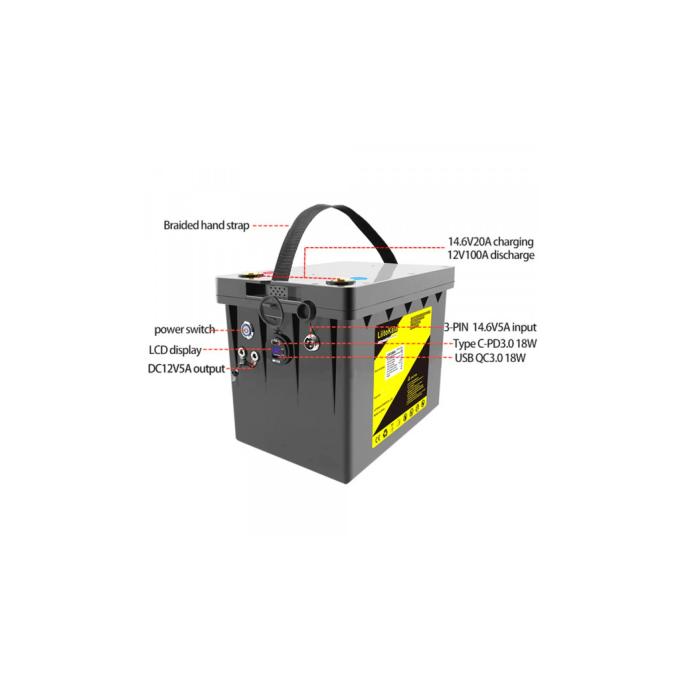 Liitokala DC-12V100Ah LiFePO4