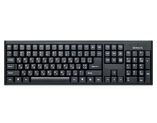 Клавиатура REAL-EL Standard 503 USB черный EL123100002