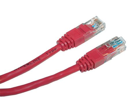 Патч-корд литой красный UTP RJ45 0.5m кат. 5Е NETS PC-UTP-05M-RD