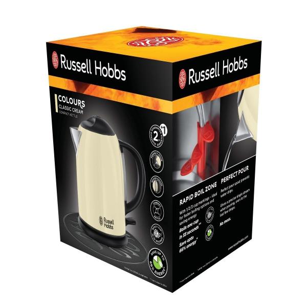 Електрочайник компактний Russell Hobbs 20194-70 Colours Classic Cream