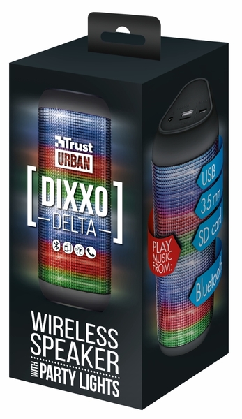 Акустическая система Trust Dixxo Delta Wireless Bluetooth Speaker with party lights 21532