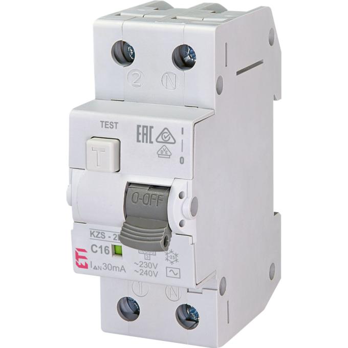 ETI KZS-2M C 16/0,03 тип AC (10kA)