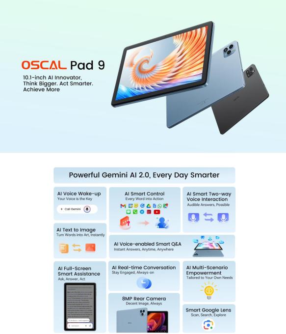 Oscal PAD9 BLUE