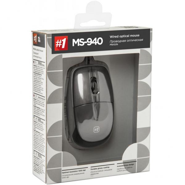 Мышка Defender Optimum MS-940 USB silver 52942