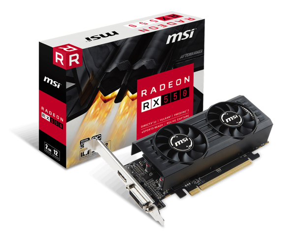 Відеокарта AMD RX550/DualFan/LP/OC/2GB/GDDR5/1203 MHz Radeon RX 550 2GT LP OC MSI