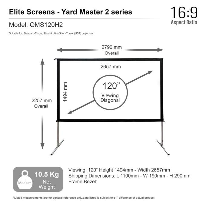 ELITE SCREENS OMS120H2
