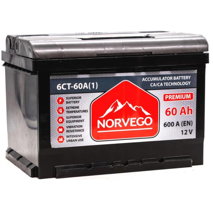NORVEGO ВЕСТА Premium 60A +лів (1) (600 пуск)