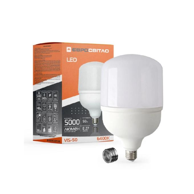 Євросвітло 50Вт 6400К (VIS-50-E40/E27)