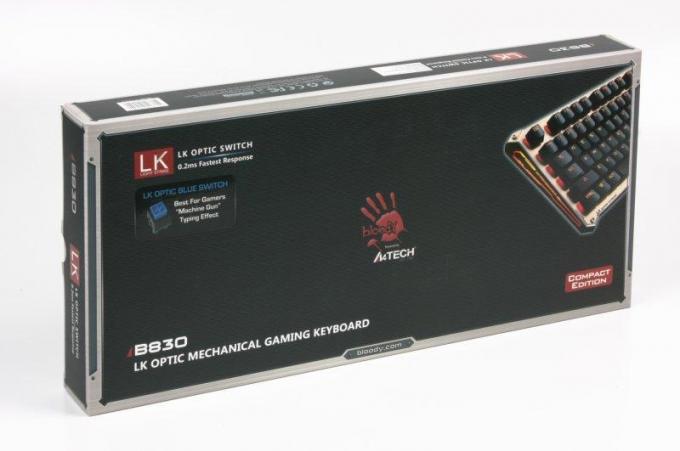 Клавиатура механическая игровая, Light Strike, MachineGunTypingEffect, USB, LED-подсветка A4Tech B830 Bloody (Golden)