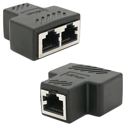 Соединитель экранированный RJ45 8P8C мама / 2x мама Q100