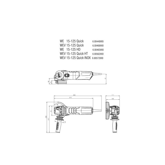 METABO  WEV 15-125 Quick (600468000)