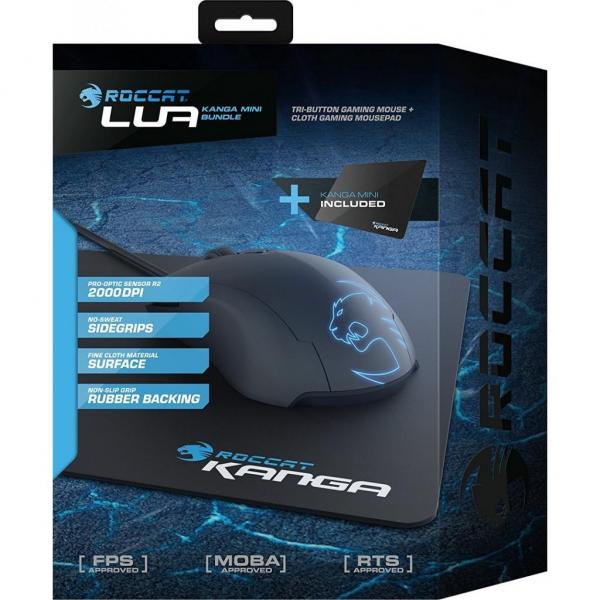 Мышка Roccat Lua Tri-Button Mouse + Kanga Cloth Mousepad Gaming Bundle ROC-11-311