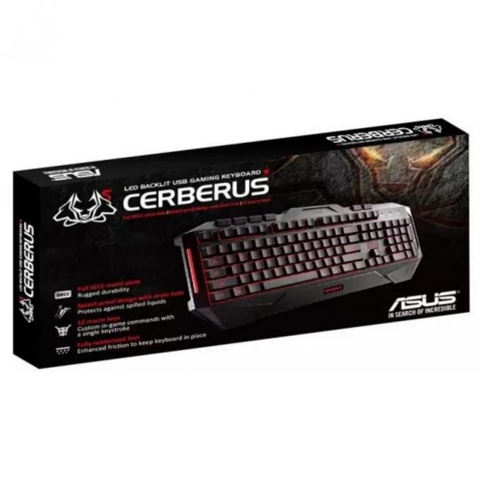 Клавиатура ASUS Cerberus MKII USB Black UKR 90YH0131-B2QA00