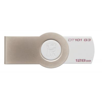USB флеш накопитель Kingston 128GB DataTraveler 101 G3 White USB 3.0 DT101G3/128GB