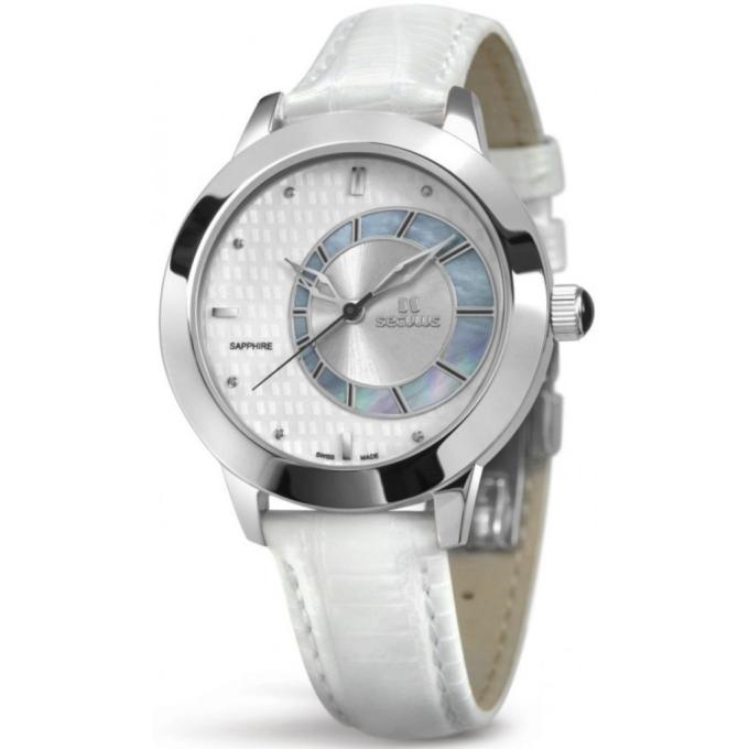 Seculus 1671.2.1063 white mop, ss, white leather