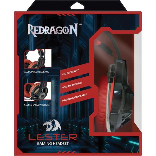 Наушники Redragon Lester Black-Red 64205