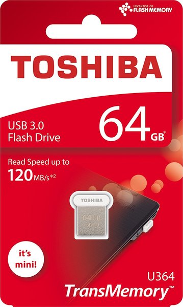 флеш-драйв TOSHIBA U364 64GB USB 3.0 Белый THN-U364W0640E4