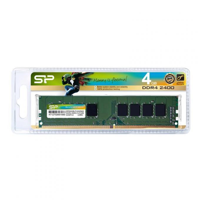 Пам'ять Silicon Power DDR4 2400 4GB, Retail SP004GBLFU240C02