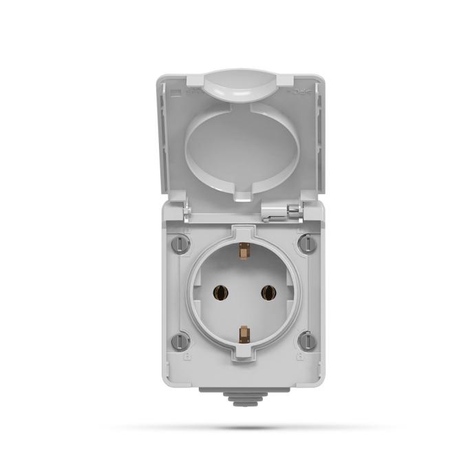 VIDEX BINERA IP65 наружная 1ая с заземлением сера