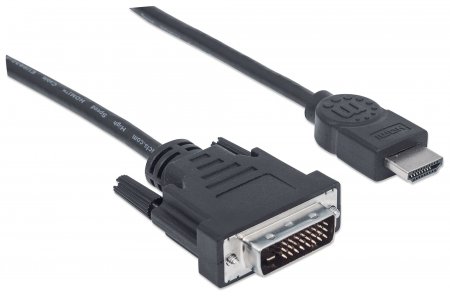 Кабель HDMI M - DVI 24M, 1.8 м, Manhattan Intracom 372503