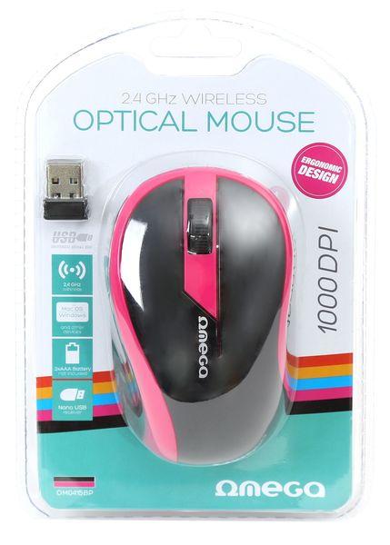Мышка OMEGA Wireless OM-415 pink/black OM0415PB