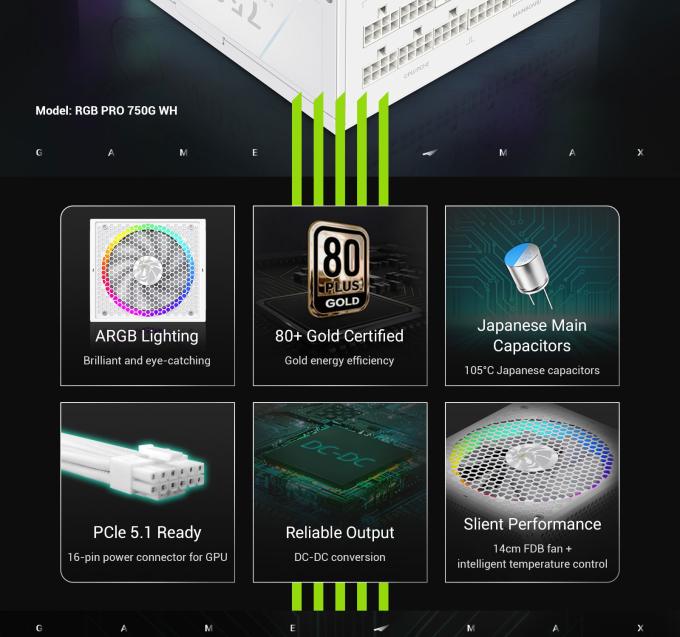 GAMEMAX RGB PRO 750G WH