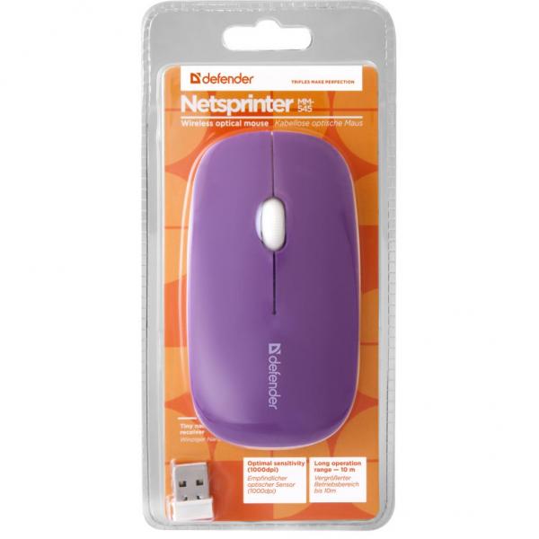 Мышка Defender NetSprinter MM-545 Violet-White 52547