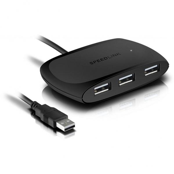 Концентратор Speedlink SNAPPY USB Hub SL-140011-BK