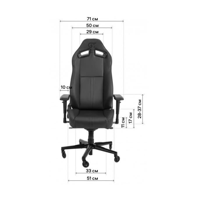 GT Racer X-8009 Fabric Dark Gray/Black