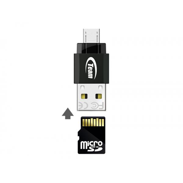 USB флеш накопитель Team 8GB M141 Black USB 2.0 OTG TUSDH8GCL1036