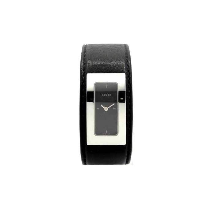 Gucci 7800SR 07835 steel, black dial, black leather