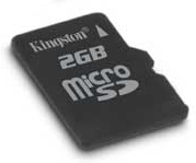 microSD Card Kingston 2GB SDC/2GBSP