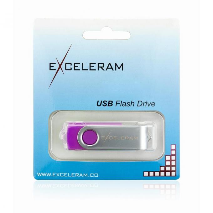 USB флеш накопитель eXceleram 8GB P1 Series Silver/Purple USB 2.0 EXP1U2SIPU08