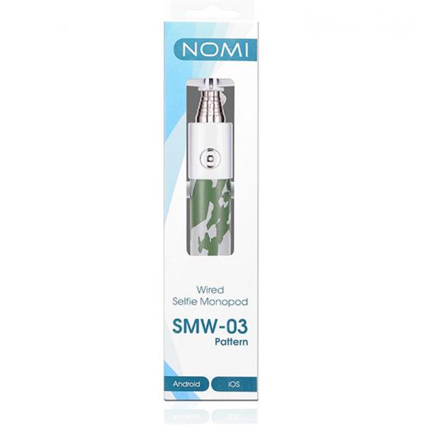Телескопический монопод для селфи Nomi Pattern SMW-03 Green 227513