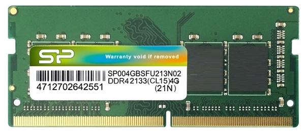 Пам'ять Silicon Power DDR4 2133 4GB SO-DIMM , Retail SP004GBSFU213N02