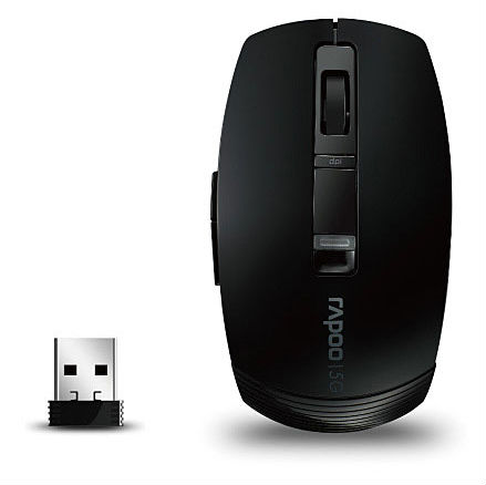 Мышь беспроводная RAPOO 3710p black USB лазерная