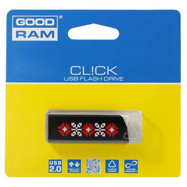 USB флеш накопитель GOODRAM 32GB CL!CK UKRAINE Black USB 2.0 UCL2-0320K0R11-L