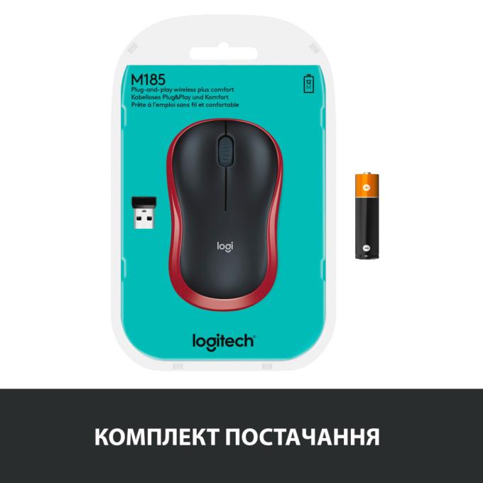 Logitech M185 красный