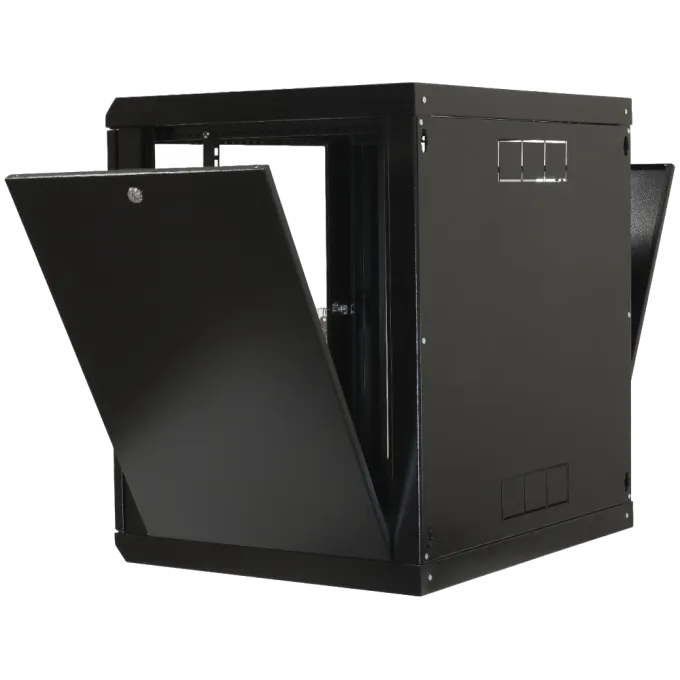 Шкаф 19"12U, 600х600х640мм акриловое стекло, черная 19"12U, 600х600х640мм акрилове скло, чорна