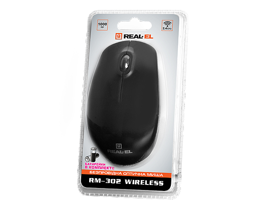 REAL-EL RM-302 Wireless черный EL123200016