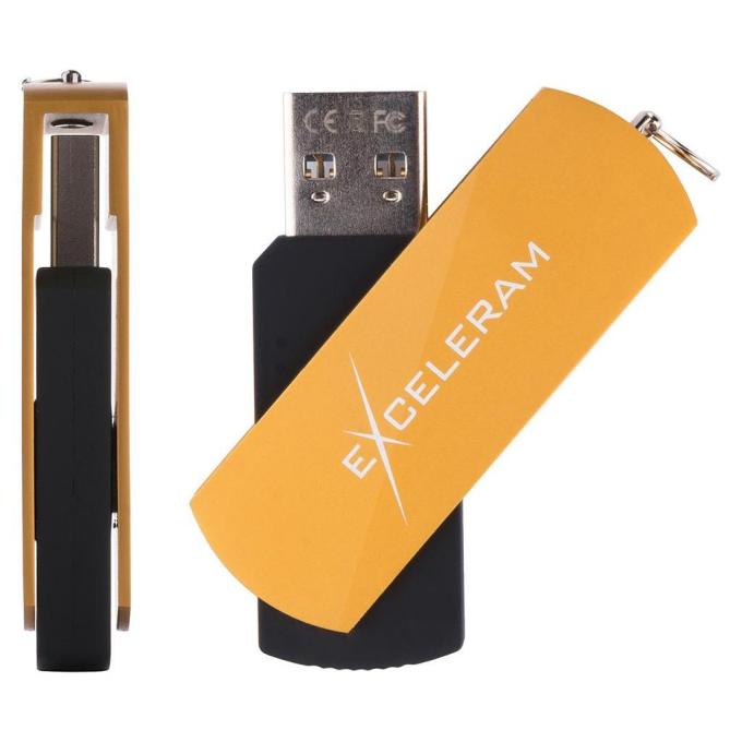 USB флеш накопитель eXceleram 8GB P2 Series Gold/Black USB 2.0 EXP2U2GOB08