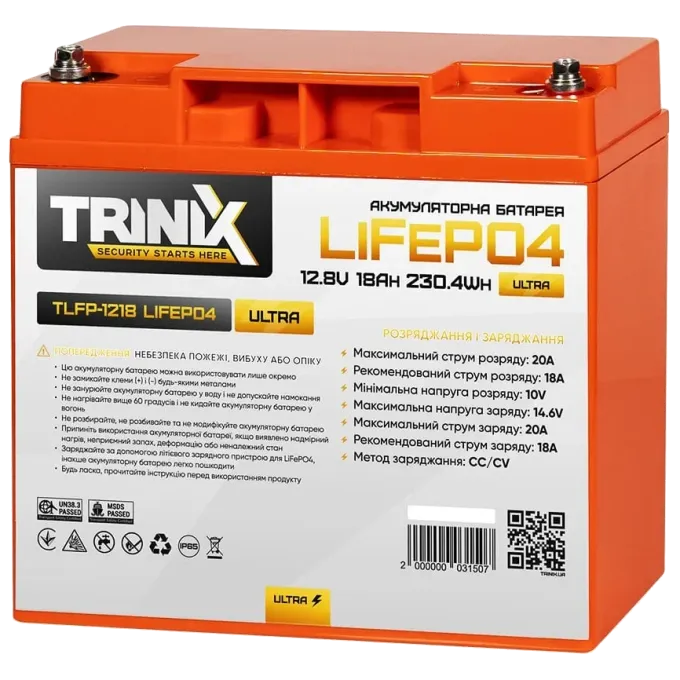 Trinix TLFP-1218 Ultra 18А•ч 12В