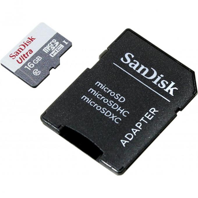 Карта памяти SANDISK 16GB microSD class 10 UHS-I Ultra SDSQUNB-016G-GN3MA